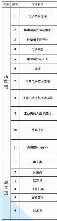 桂陽縣職業(yè)技術教育學校專業(yè)