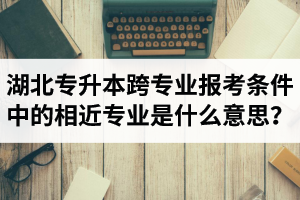 湖北省普通專升本跨專業(yè)報(bào)考條件中的“相近專業(yè)”是什么意思？