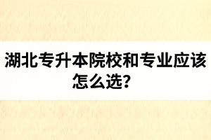 湖北專升本院校和專業(yè)應(yīng)該怎么選？公辦院校和民辦院校差別大嗎？