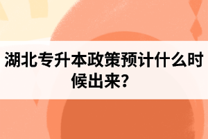 湖北專升本政策預(yù)計(jì)什么時(shí)候出來？報(bào)名前需要做好哪些事情？