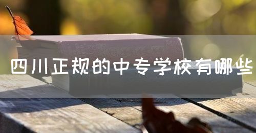 四川正規(guī)的中專學(xué)校有哪些？(圖1)